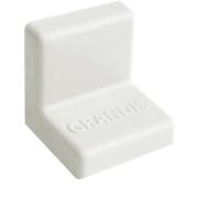 Уголок GRANDIS стальной с заглушкой белый 20*20 мм