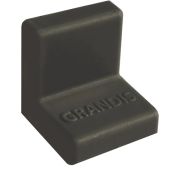 Уголок GRANDIS стальной с заглушкой черный 25*25 мм