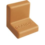Уголок GRANDIS стальной с заглушкой ольха 20*20 мм