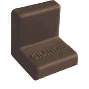 Уголок GRANDIS стальной с заглушкой венге 25*25 мм