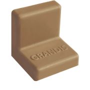 Уголок GRANDIS стальной с заглушкой орех 25*25 мм